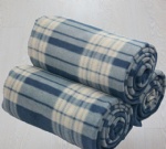 printed check polar fleece blanket