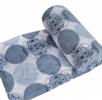 Printed coral fleece blanket-dots