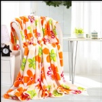 colorful flower coral fleece blanket