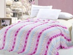 Printed flower flannel blanket